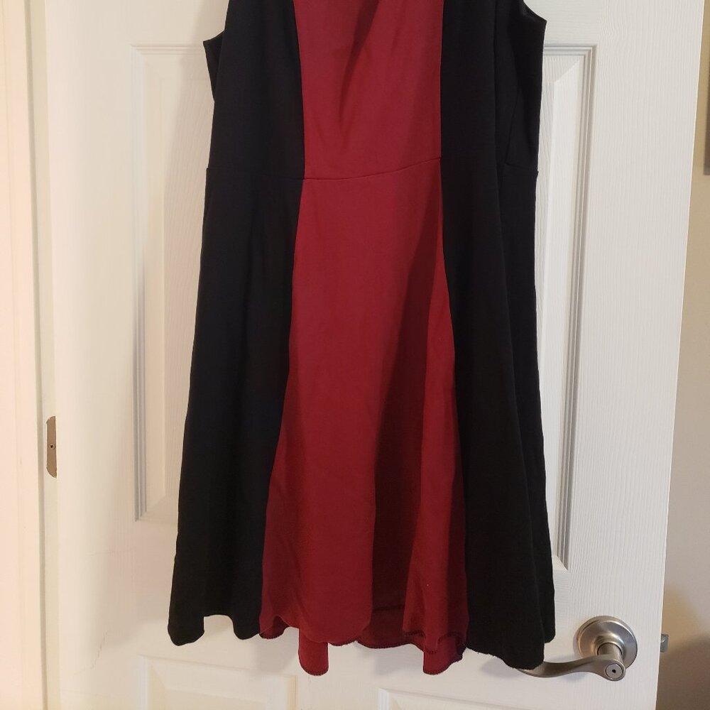 Torrid Black and Red Color Block Dress 2 - Picture 3 of 4